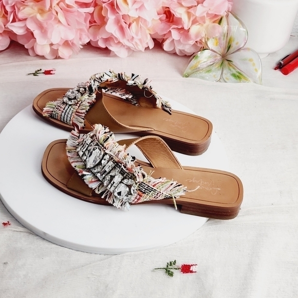 Crown Vintage Somaya Sandal Bohemian Style Large Maximized Chrystal's Size: 7 - Picture 3 of 11